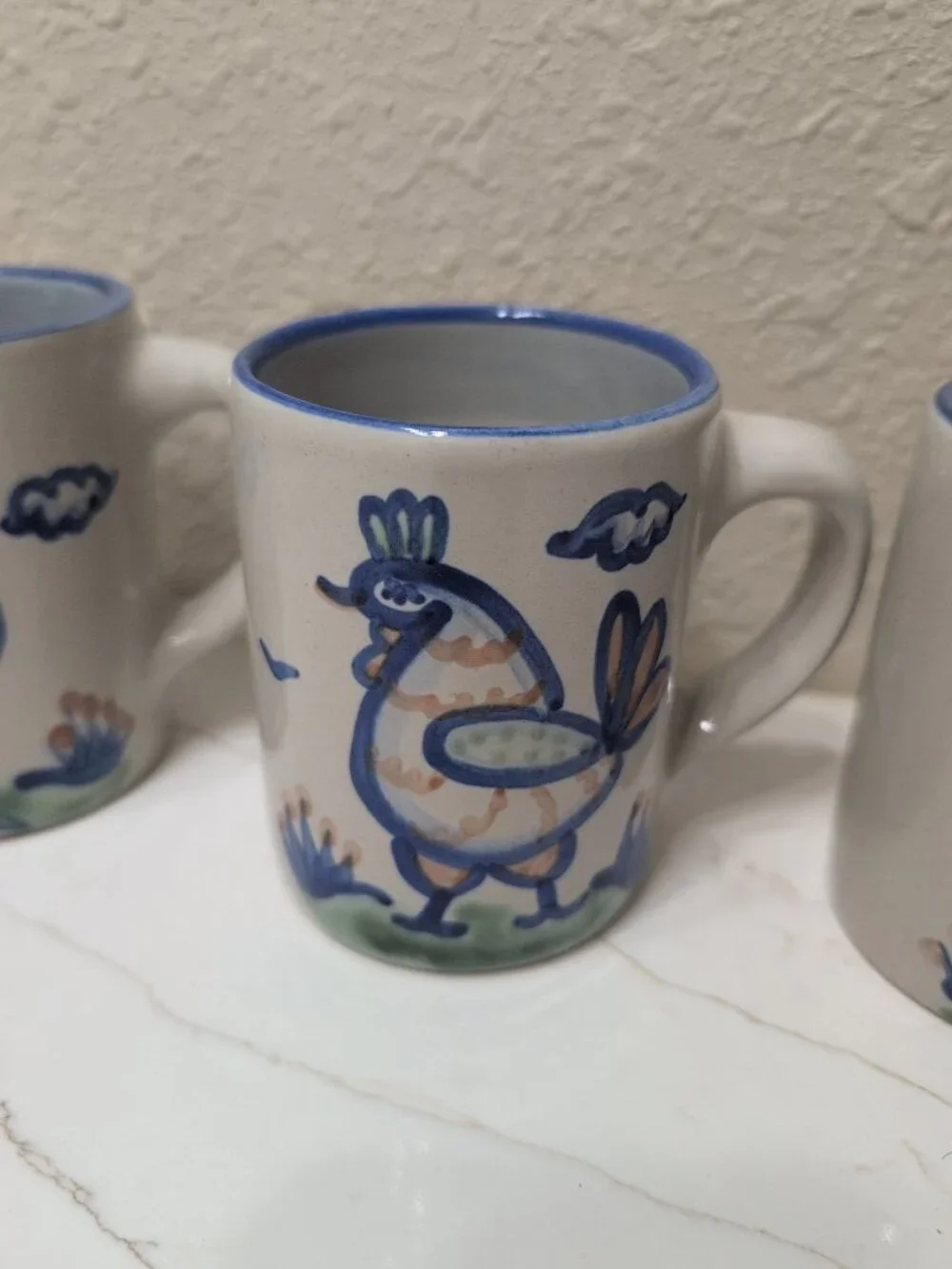 Vintage M.A. Hadley Set of 4 Coffee Mugs - Farmer Sheep Cow Chicken - The End - Picture 4 of 8
